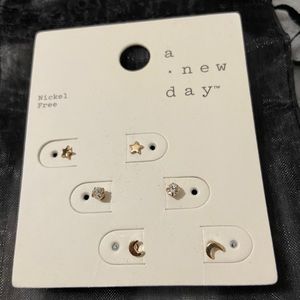 3 pack nickel free “gold” earrings